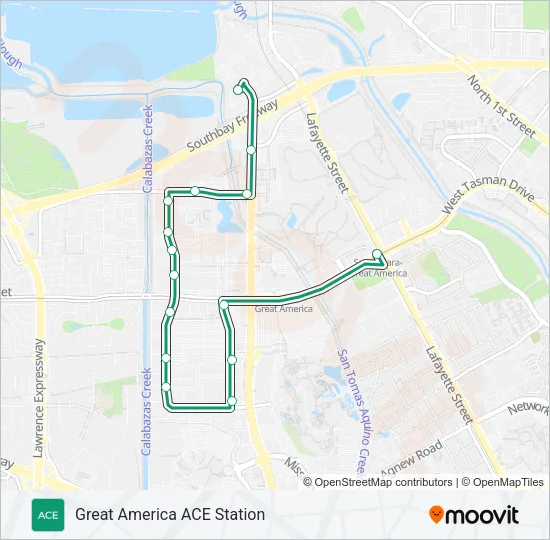 ACE GREEN Bus Line Map
