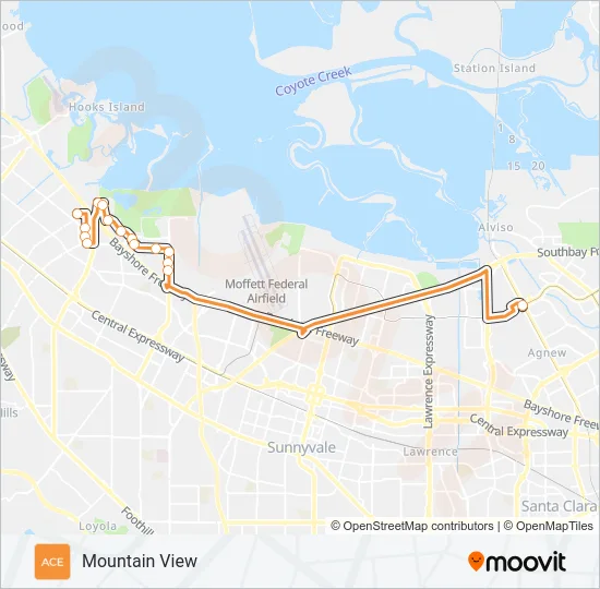 ACE ORANGE Bus Line Map