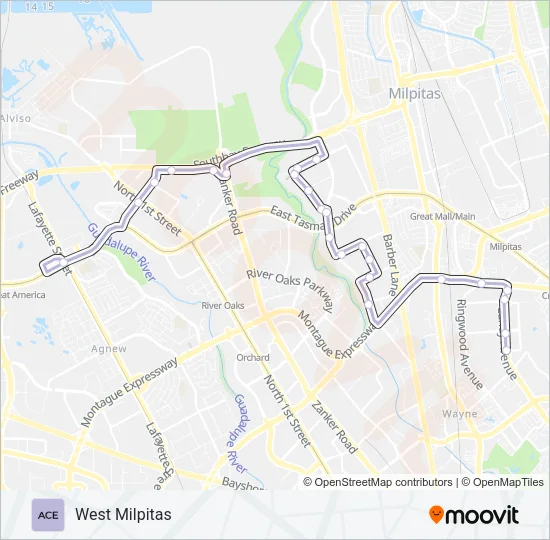 ACE VIOLET Bus Line Map
