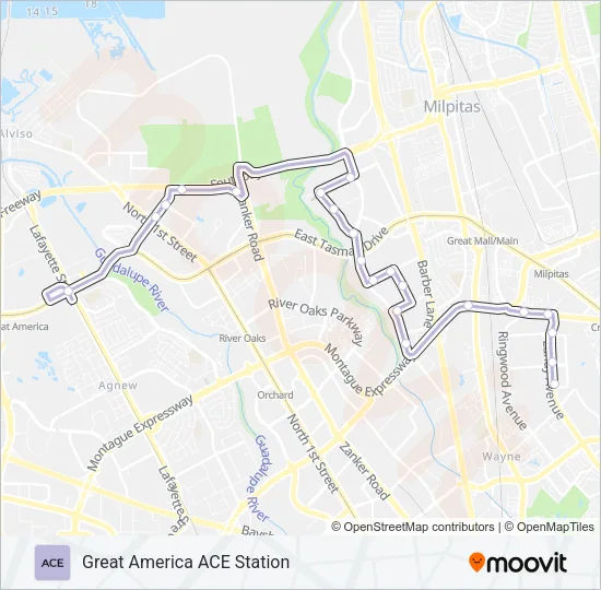 ACE VIOLET Bus Line Map