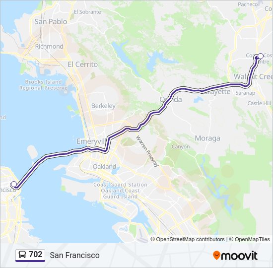 702 bus Line Map