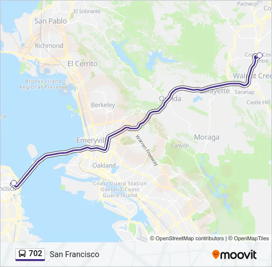 702 Bus Line Map