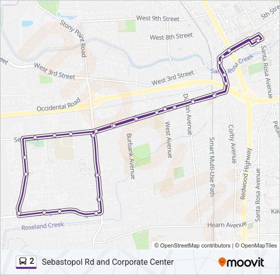 2 Bus Line Map