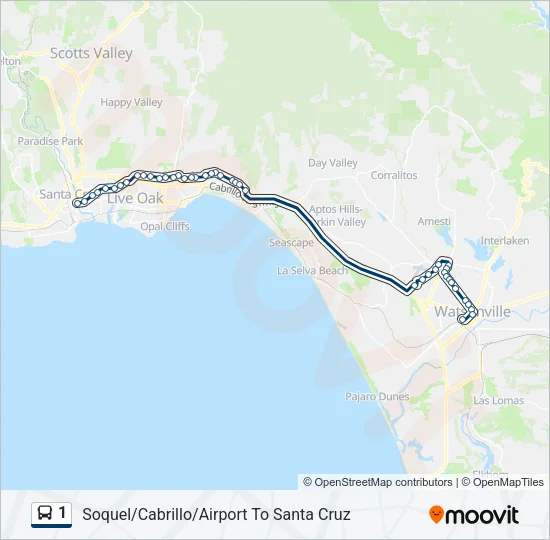 1 Bus Line Map