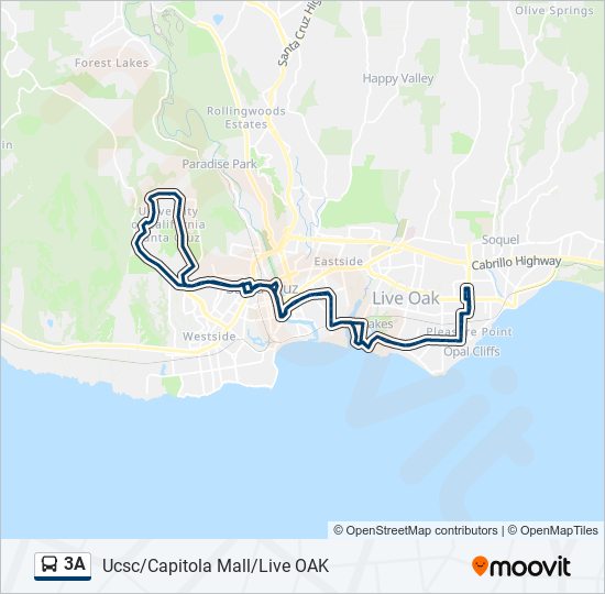 Mapa de 3A de autobús