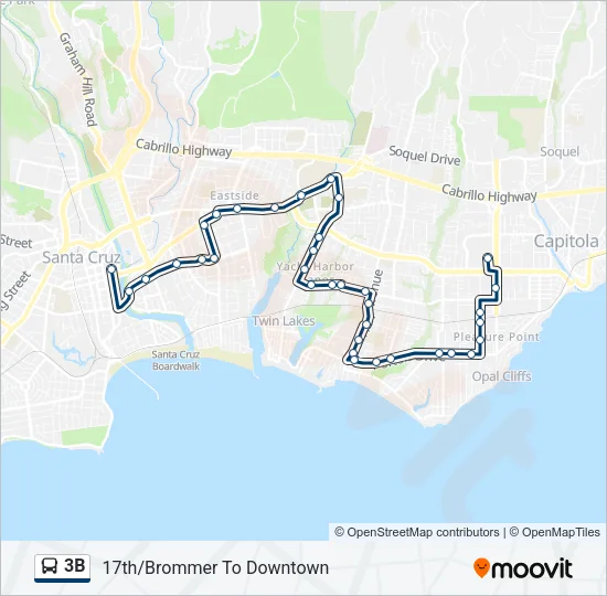 3B Bus Line Map