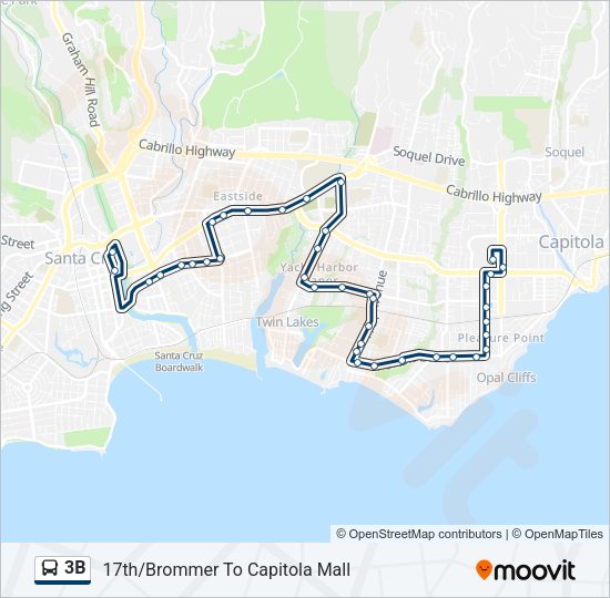 3B Bus Line Map