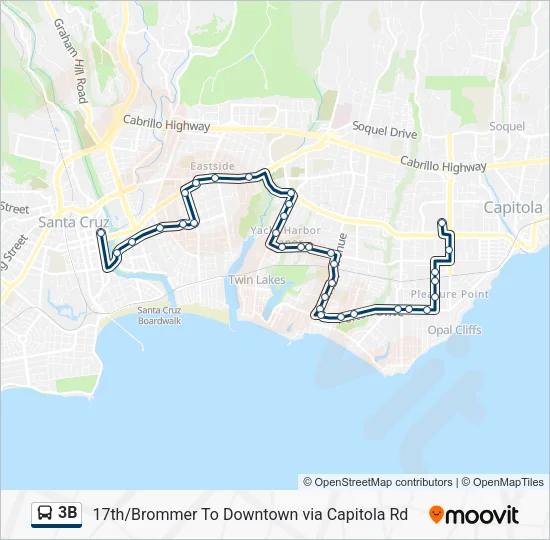 3B Bus Line Map