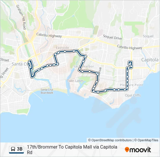 3B Bus Line Map