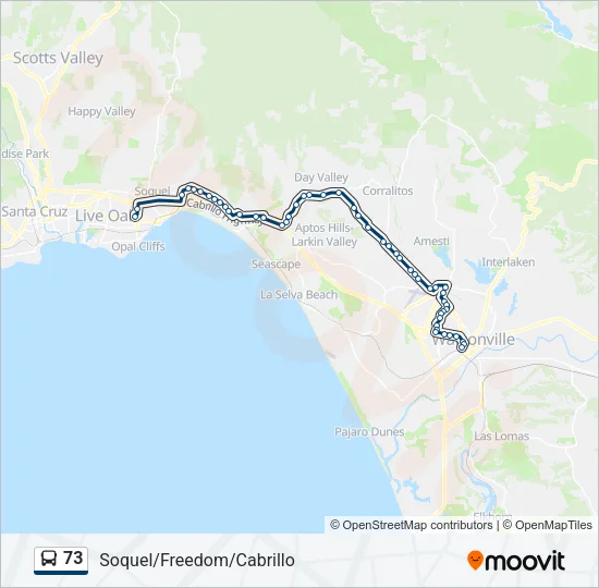 73 Bus Line Map
