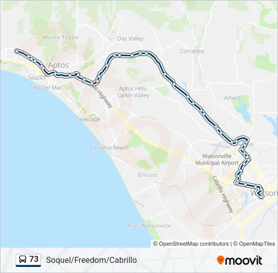 73 Bus Line Map