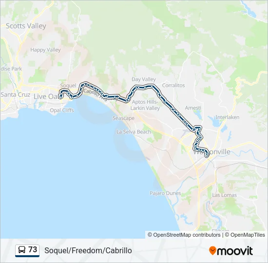 73 Bus Line Map