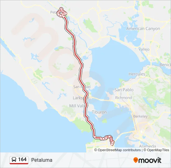164 Bus Line Map