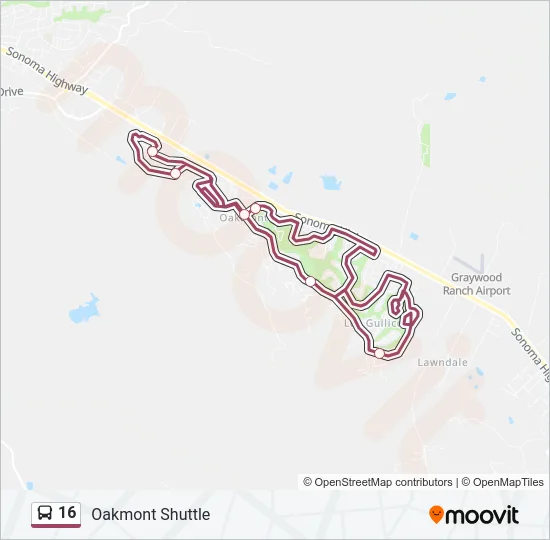 16 Bus Line Map