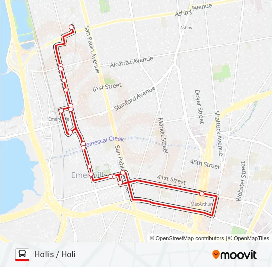 HOLLIS/HOLI Bus Line Map