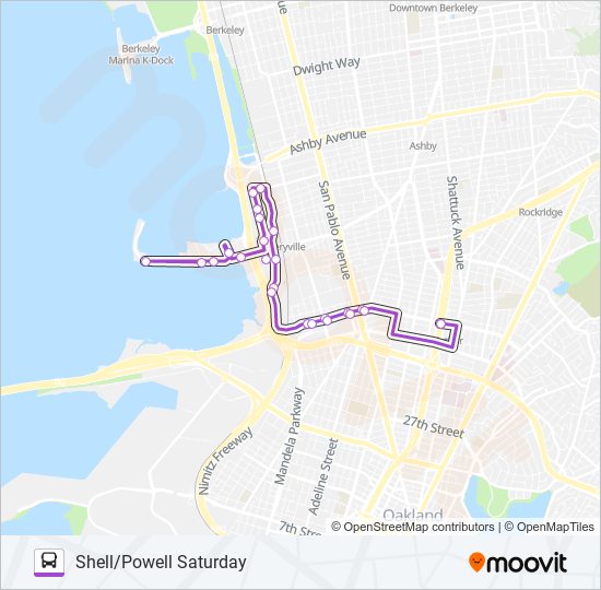 SHELL/POW SAT bus Line Map