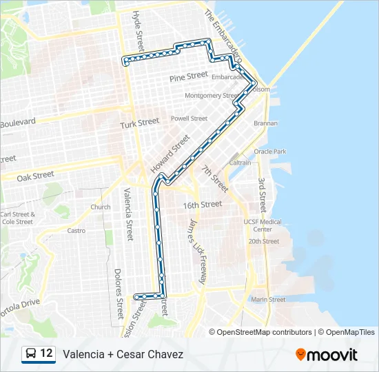 12 Bus Line Map