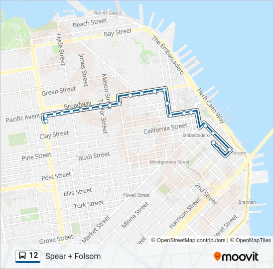 12 Bus Line Map