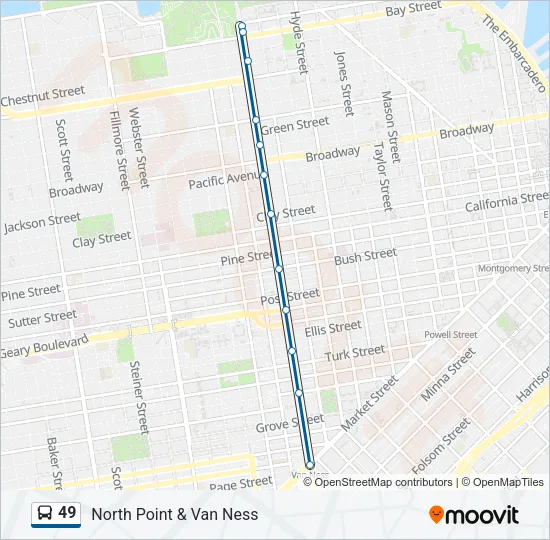 49 Bus Line Map