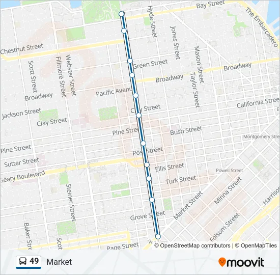 49 Bus Line Map