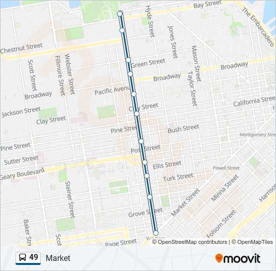 49 bus Line Map