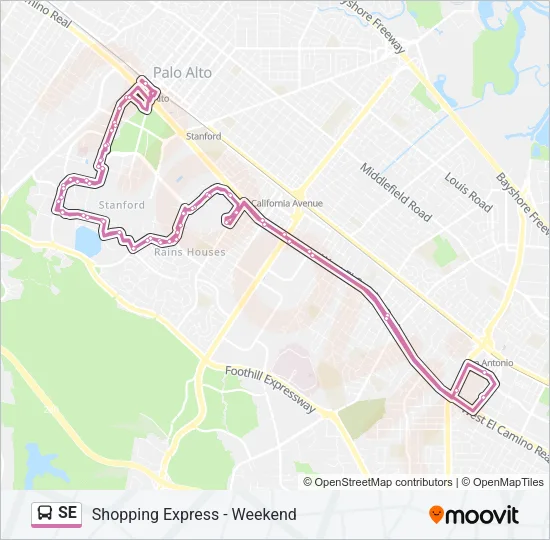 SE Bus Line Map