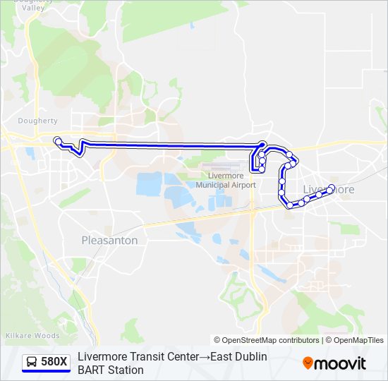 580X bus Line Map