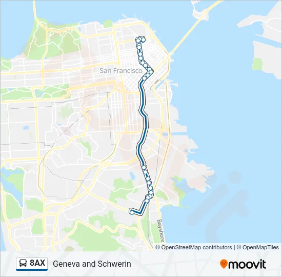 8AX Bus Line Map