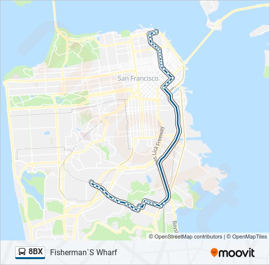 Mapa de 8BX de autobús