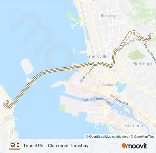 Mapa de E de autobús