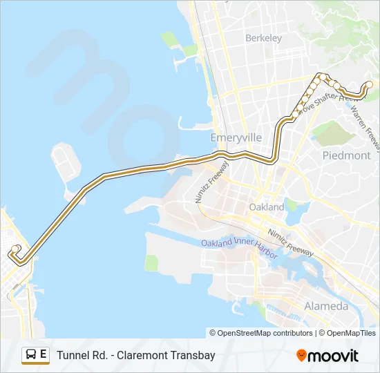 E Bus Line Map