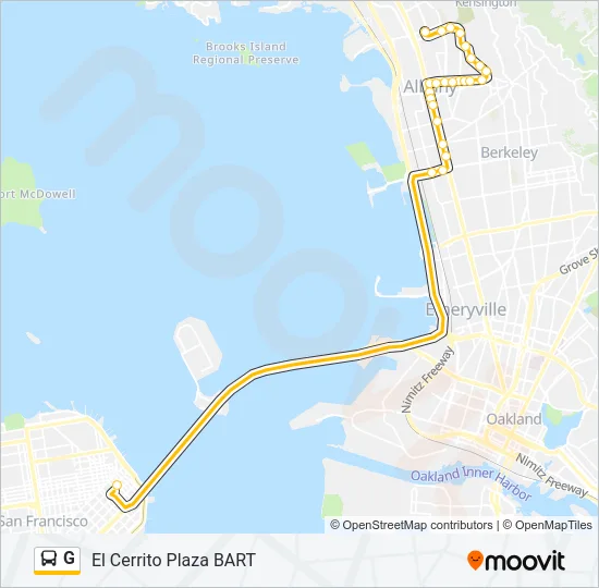 G Bus Line Map
