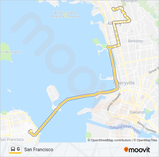 G Bus Line Map