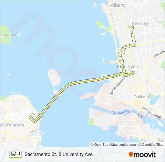 J Bus Line Map