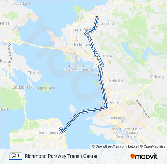 L Bus Line Map