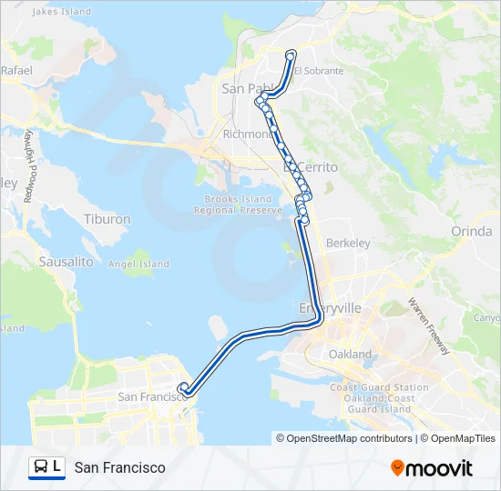 L Bus Line Map