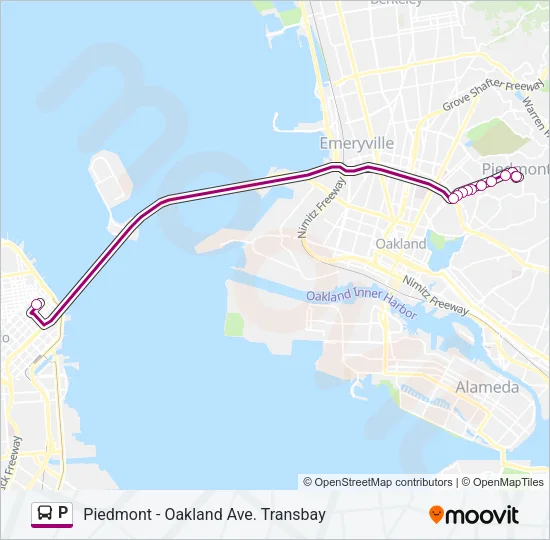 P Bus Line Map