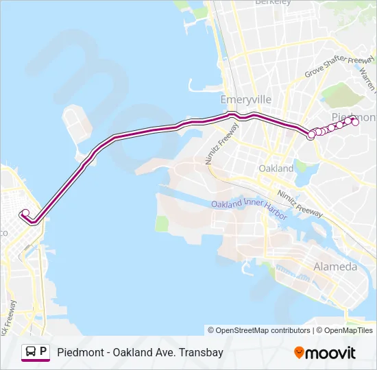 P Bus Line Map