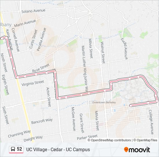 Mapa de 52 de autobús