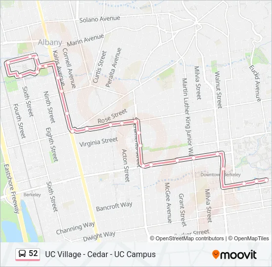 52 Bus Line Map