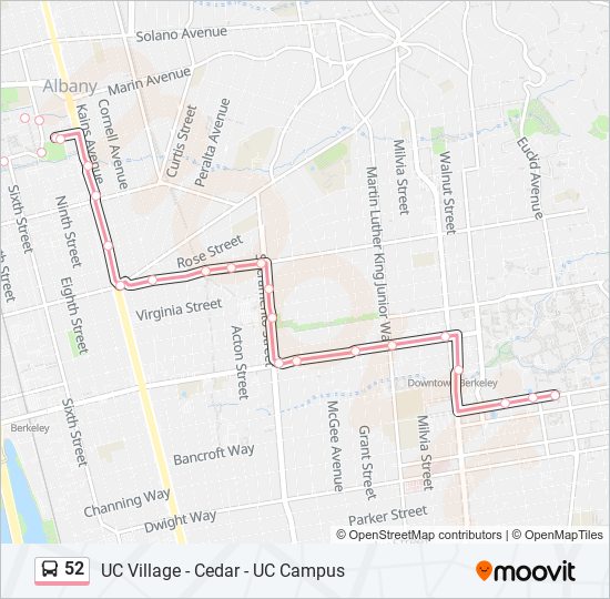 Mapa de 52 de autobús