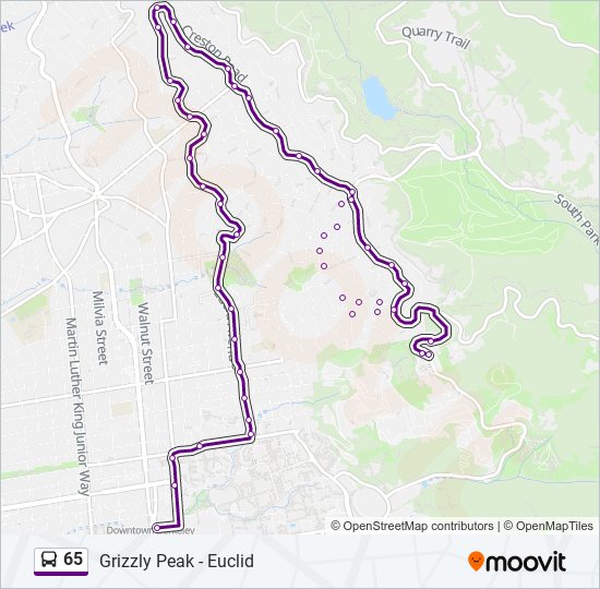 65 bus Line Map