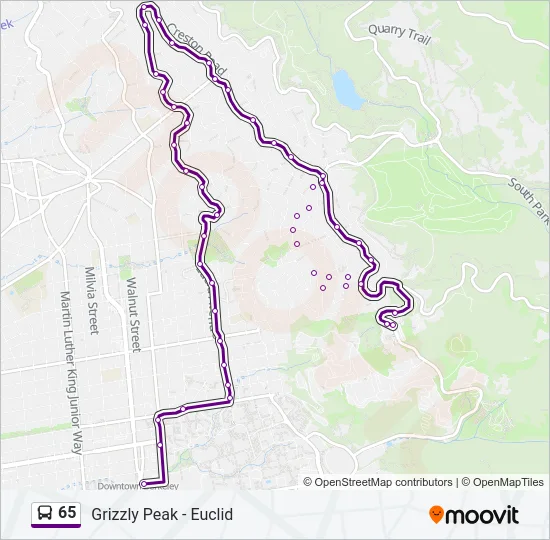 65 Bus Line Map