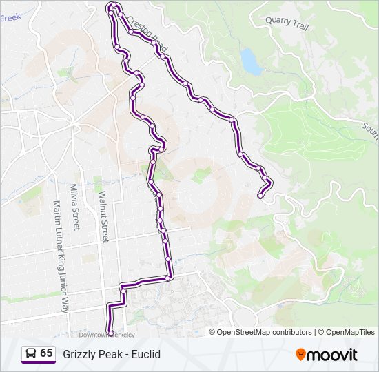 65 bus Line Map