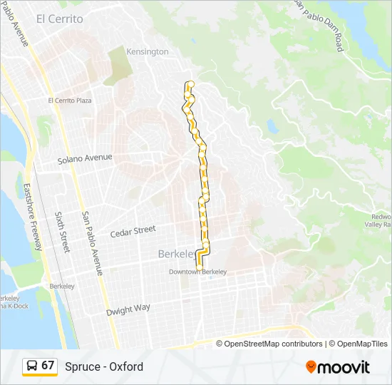 67 Bus Line Map