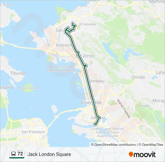 72 Bus Line Map