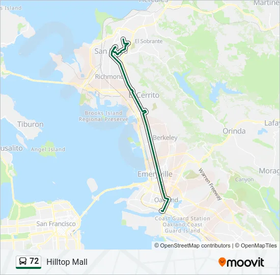 72 Bus Line Map