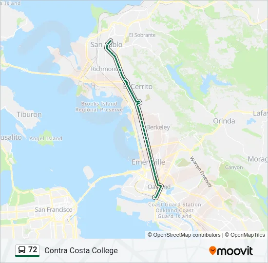 72 Bus Line Map
