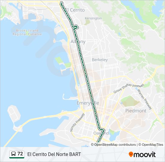 72 Bus Line Map