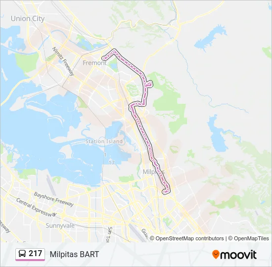 217 Bus Line Map